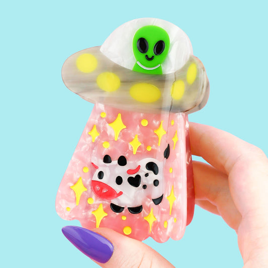 Alien UFO Hair Claw, Cute Hair Accessories, Funny Hair Clips