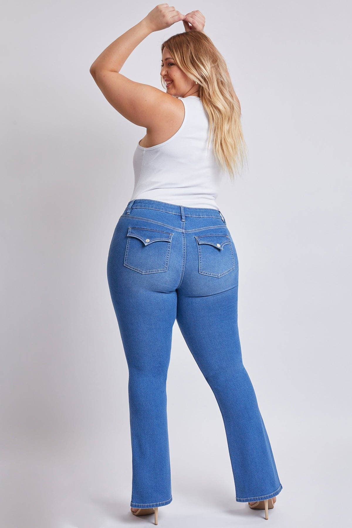 Plus Size Sustainable Mid Rise Bootcut Jeans