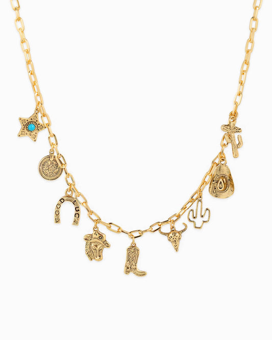 Antique Multi Charm Western Necklace