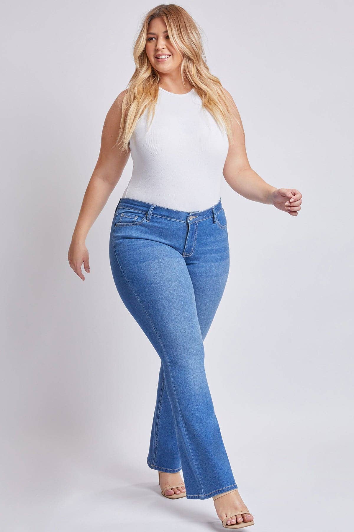 Plus Size Sustainable Mid Rise Bootcut Jeans