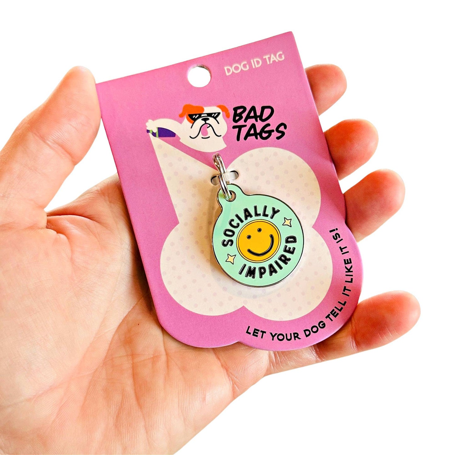 Bad Tags - Personalized Dog Tag Scannable QR Code - Socially Impaired
