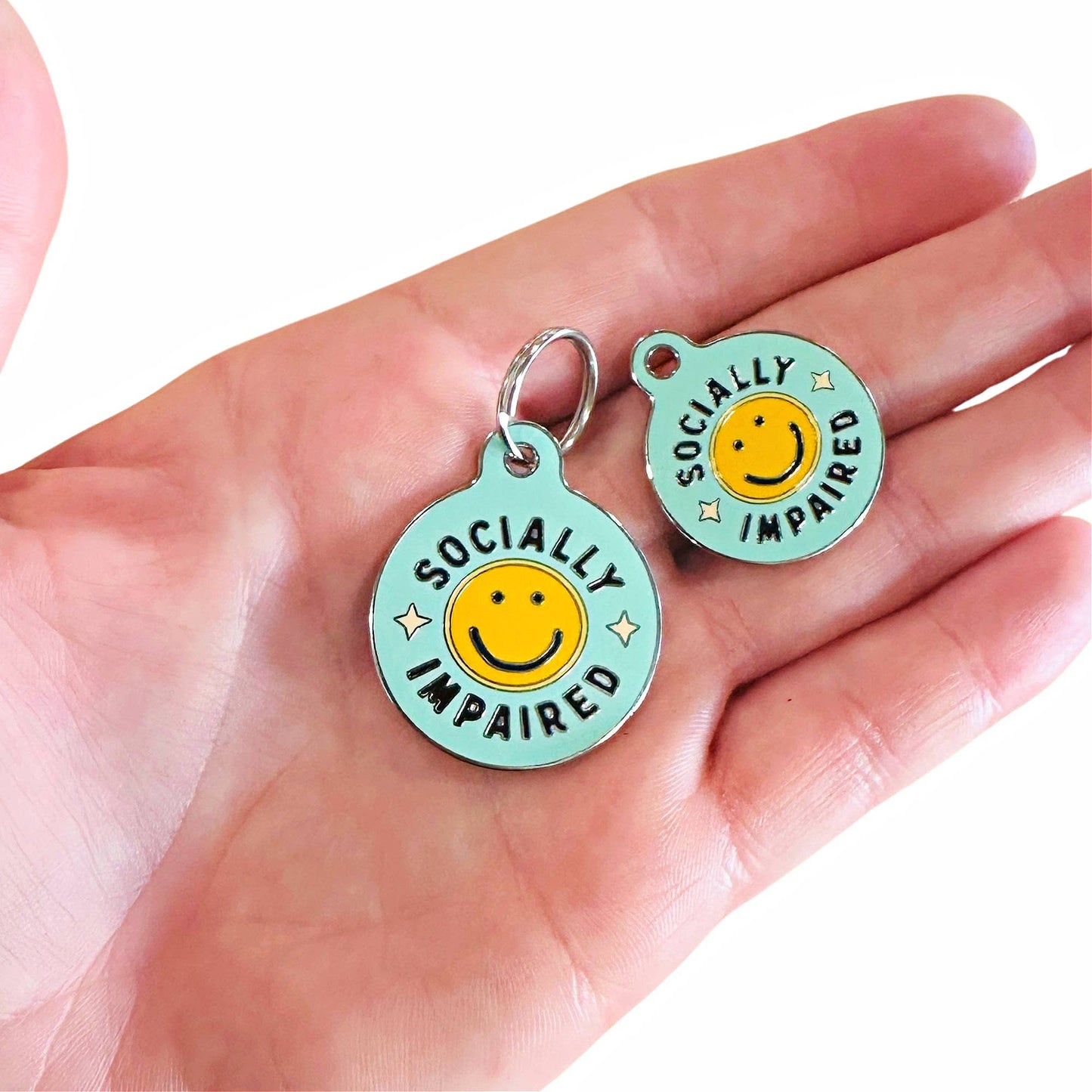 Bad Tags - Personalized Dog Tag Scannable QR Code - Socially Impaired