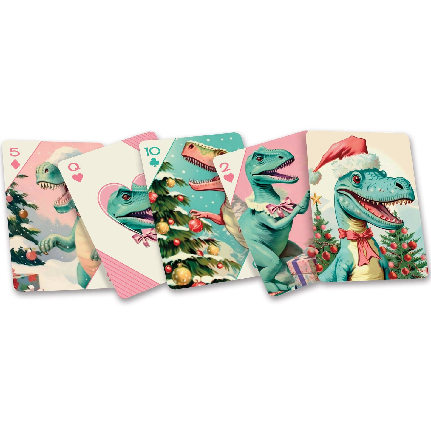 Dino Christmas Playing Cards