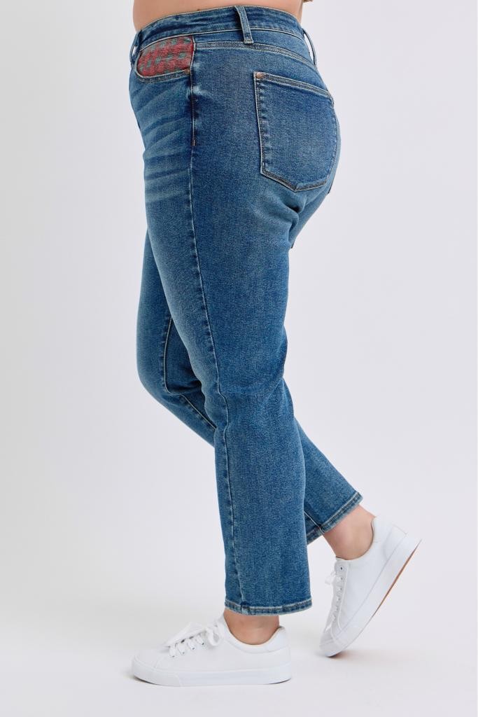 Plaid Patch Slim - Judy Blue