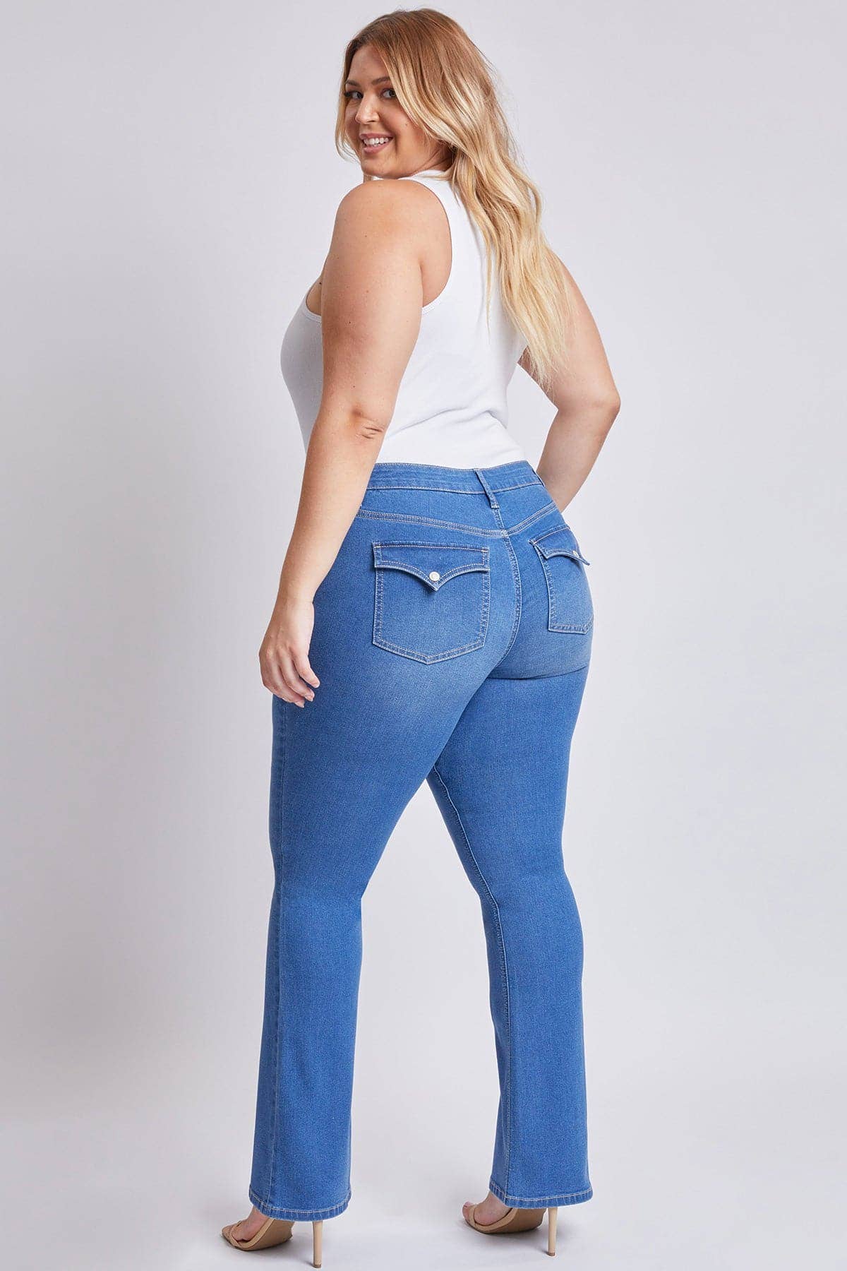 Plus Size Sustainable Mid Rise Bootcut Jeans