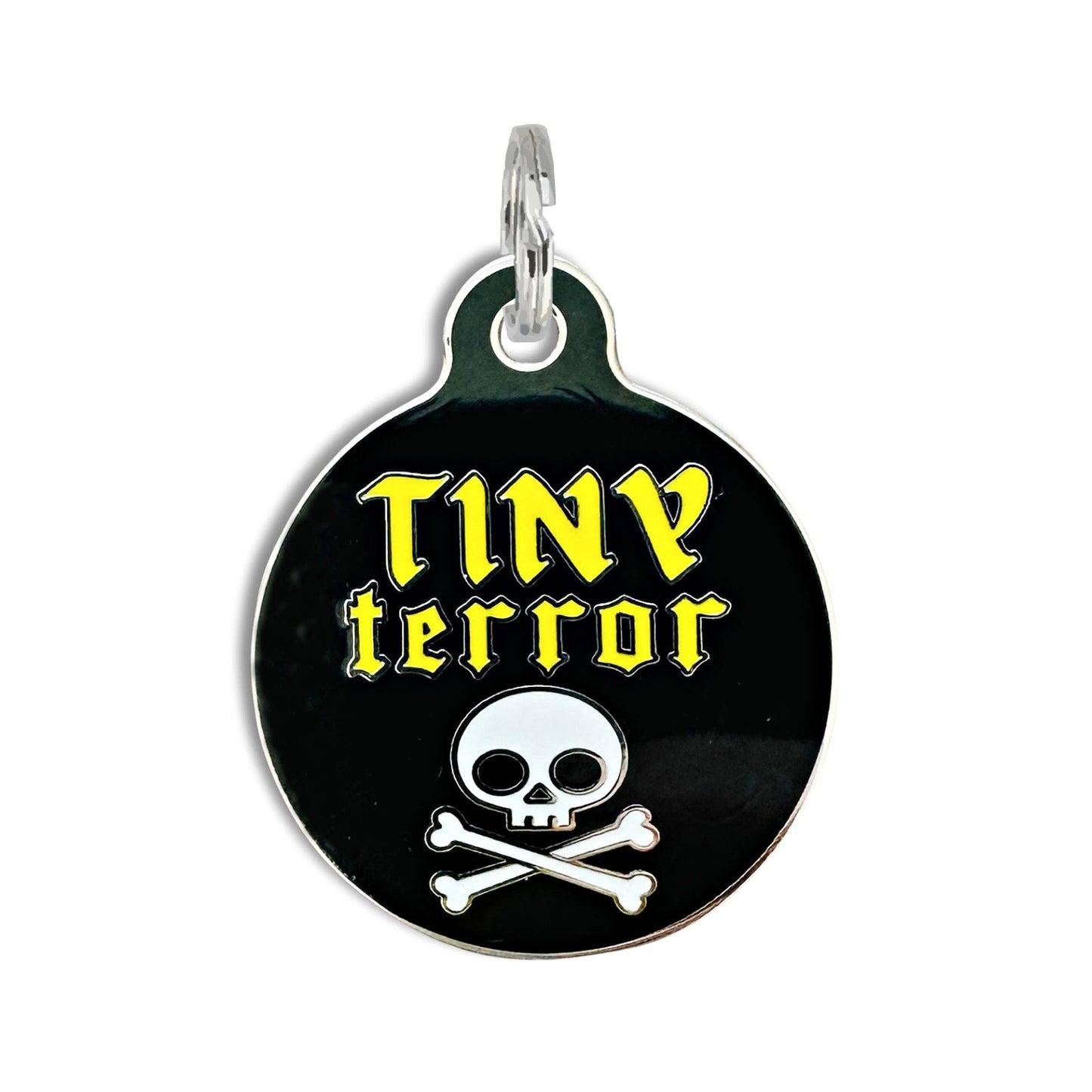 Bad Tags - Dog ID Tag with Personalized QR Code - Tiny Terror ☠️ 
