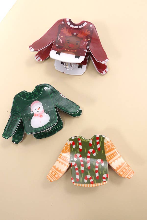 Ugly Sweater Claw Clip