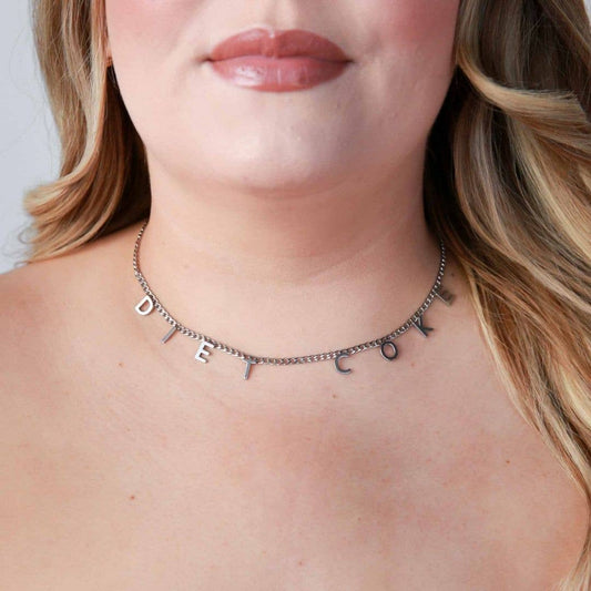 Diet Coke Silver Necklace