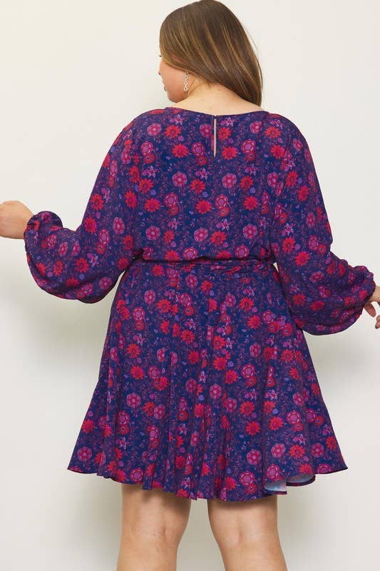 SKIES ARE BLUE - Plus Size Flare Bottom Dress