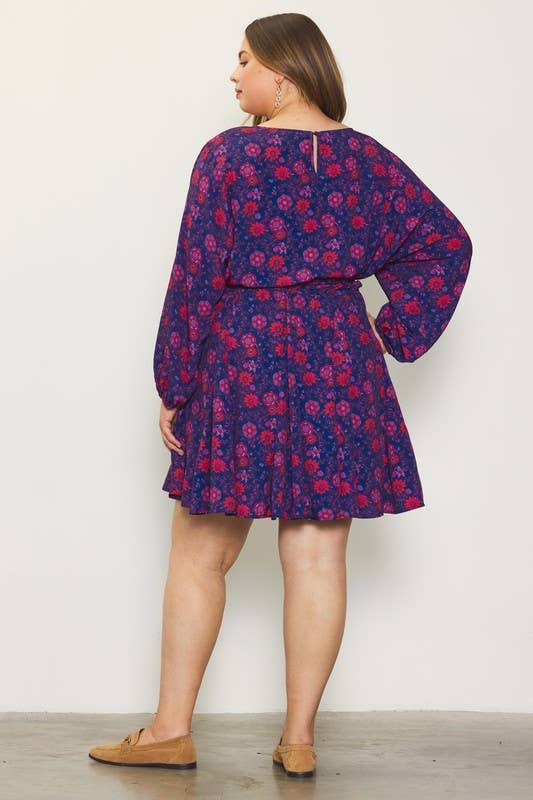 SKIES ARE BLUE - Plus Size Flare Bottom Dress