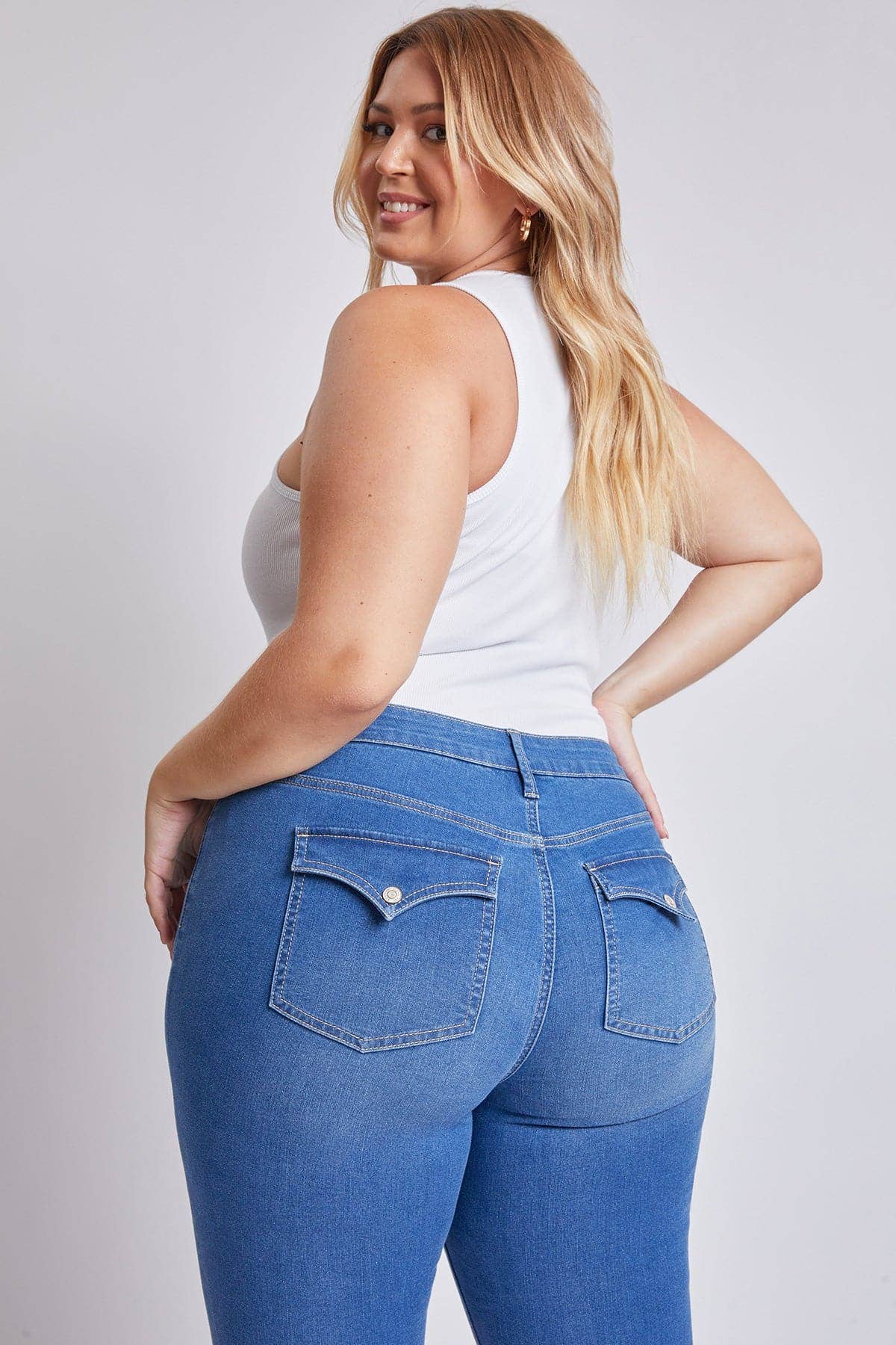 Plus Size Sustainable Mid Rise Bootcut Jeans
