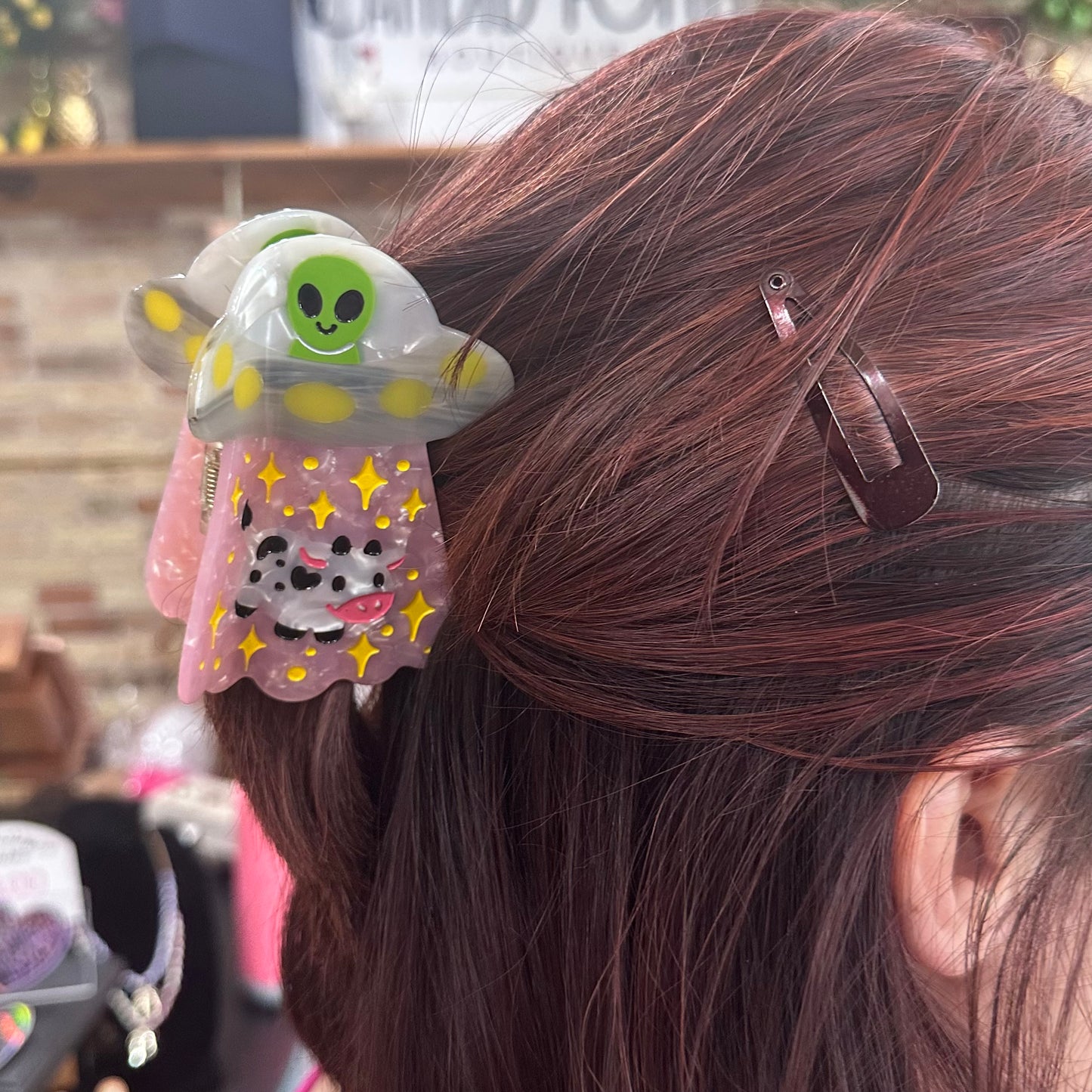 Alien UFO Hair Claw, Cute Hair Accessories, Funny Hair Clips
