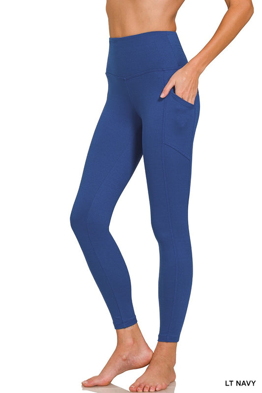 Lt Navy Leggings w/ Pocket