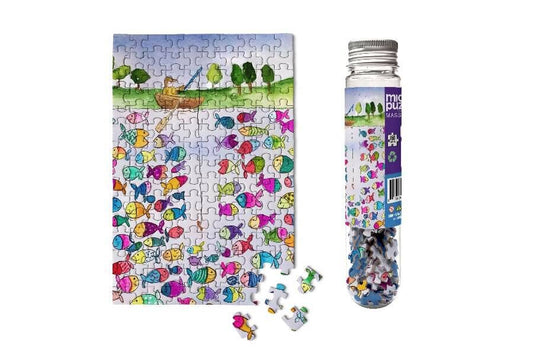 Micro Puzzles - Gone Fishing MicroPuzzle - Mini Jigsaw Puzzle gift for Dad