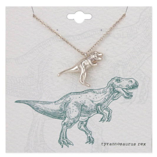 Prehistoric Times Silver Tyrannosaurus Rex Necklace