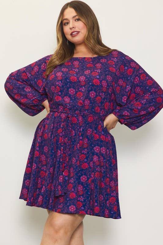 SKIES ARE BLUE - Plus Size Flare Bottom Dress