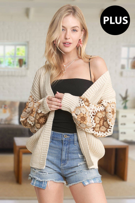 CROCHET CARDIGAN - Plus Size