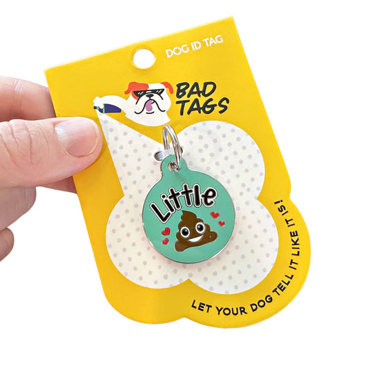 Bad Tags - Dog ID Tag with Personalized QR Code - Little 💩 