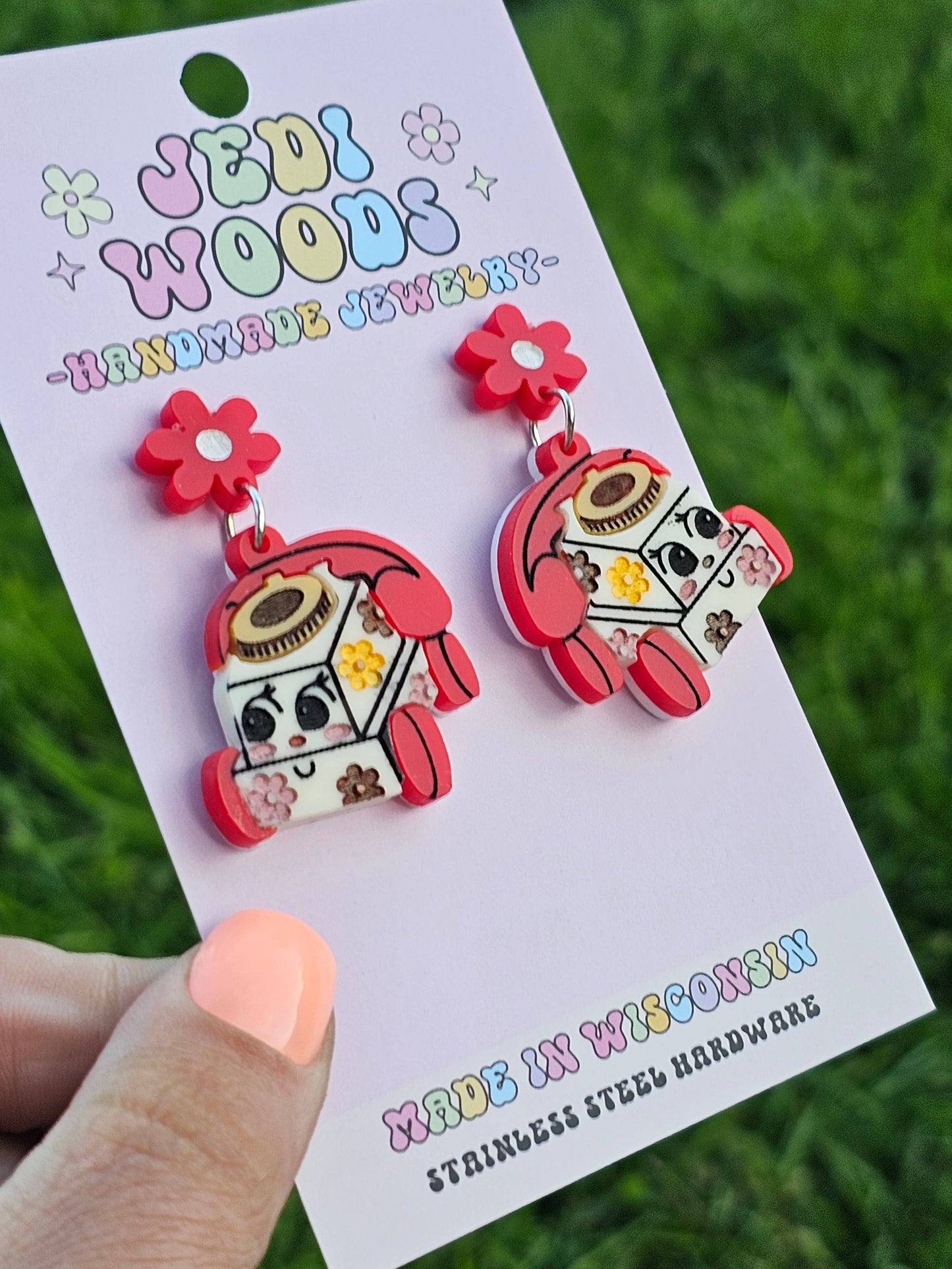Retro Kids Telephone Multilayered Earrings