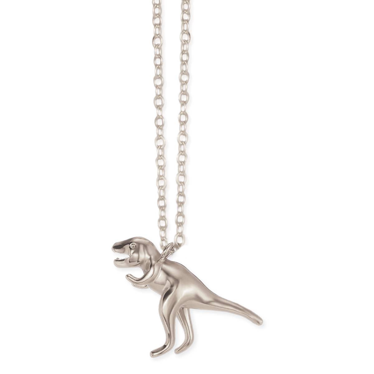 Prehistoric Times Silver Tyrannosaurus Rex Necklace