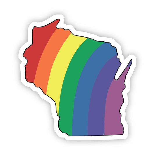 Big Moods - Wisconsin Rainbow Sticker